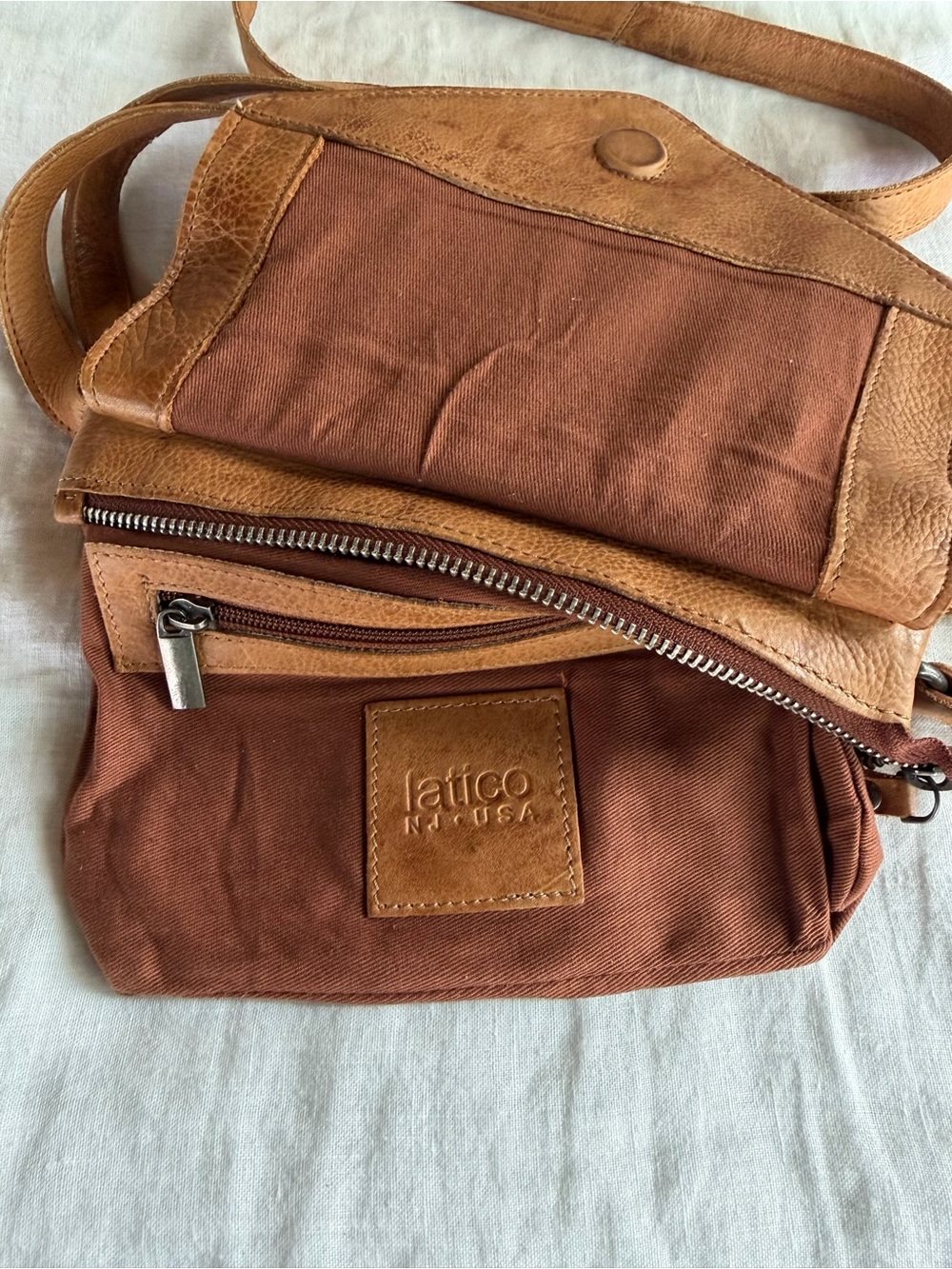 Latico Leathers Cognac Harbor Crossbody - Picture 7 of 9